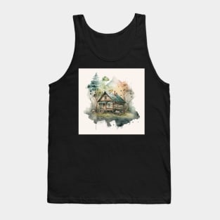 Woods Cabin Ornament Tank Top